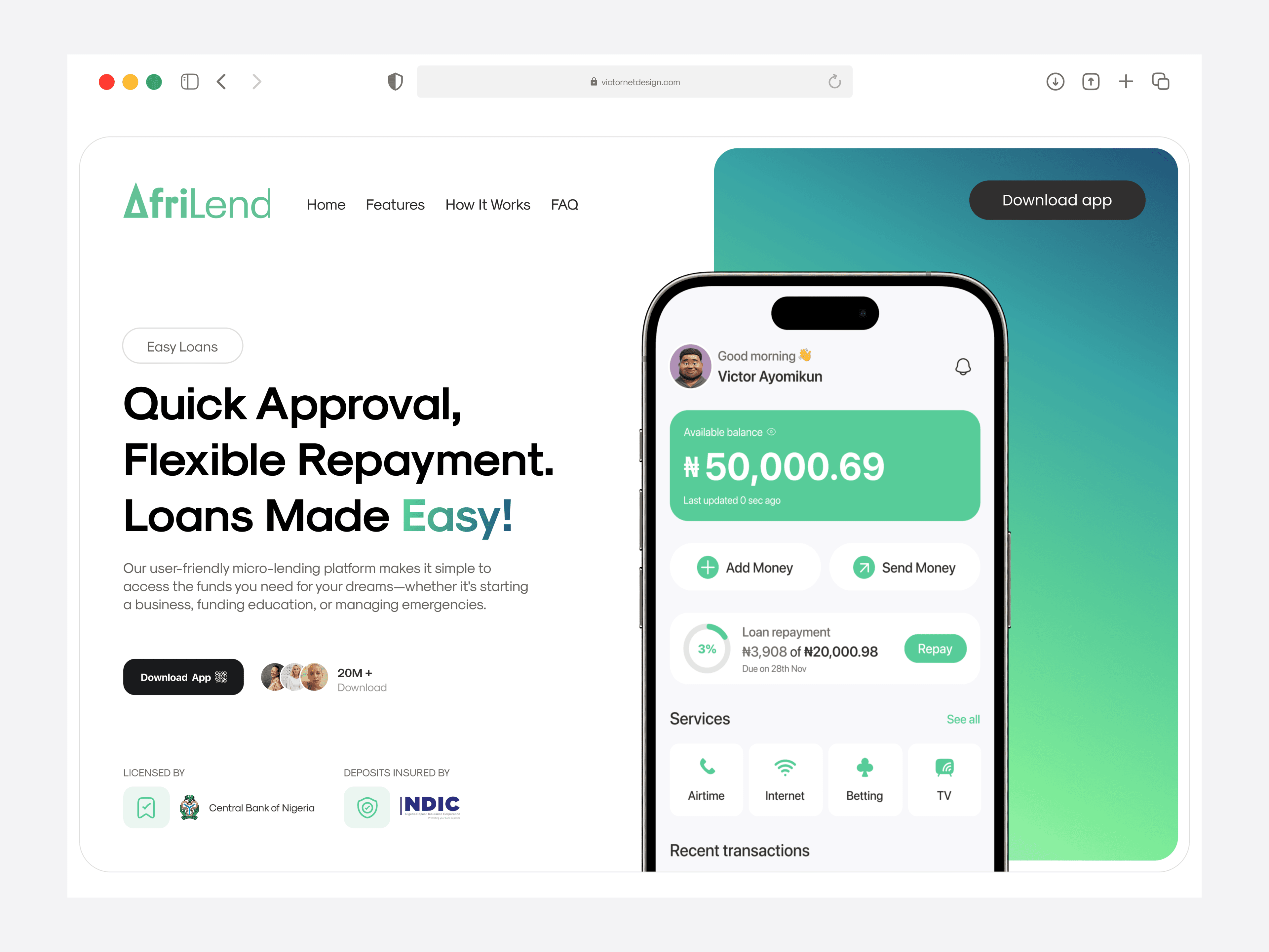 AfriLend micro-lending app project